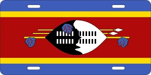 Eswatini (Swaziland) Flag License Plates