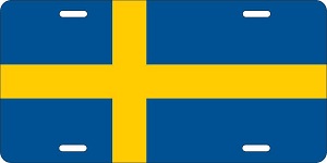 Sweden Flag License Plates
