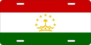 Tajikistan Flag License Plates