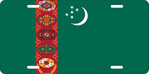 Turkmenistan Flag License Plates
