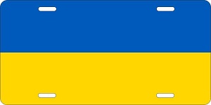 Ukraine Flag License Plates