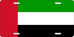 United Arab Emirates Flag License Plates