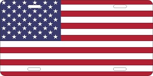 US Flag License Plates
