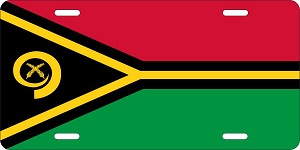 Vanuatu Flag License Plates