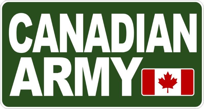 Canadian Army (Rectangle) Decal