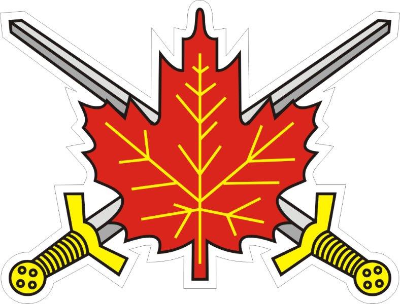 Canadian Army Cross Swords (Old) Decal