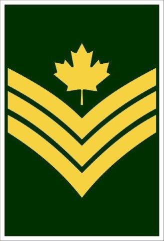 Canadian Army Sergeant Decal
