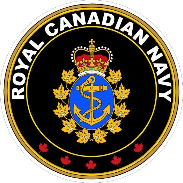 Royal Canadiam Navy RCN Emblem (ROUND) Decal