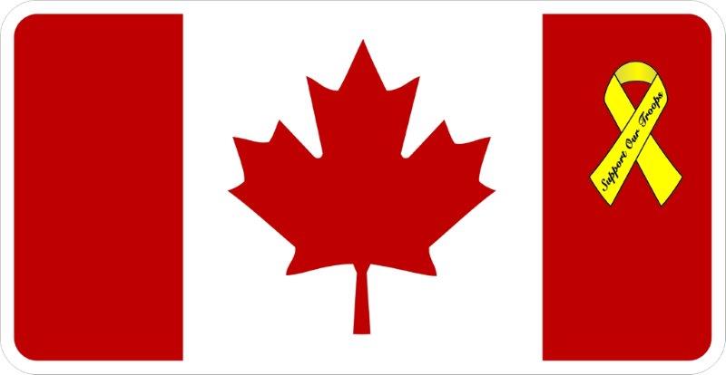Support Our Troops (Canada Flag) Decal