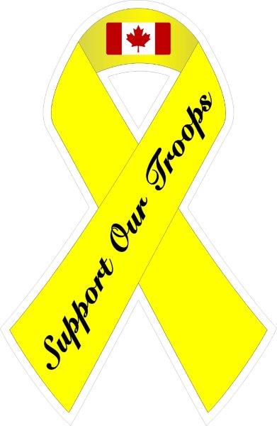 Support Our Troops Ribbon (Canada) Decal