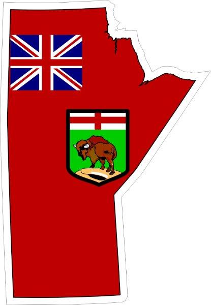 Manitoba MB Map Flag Decal