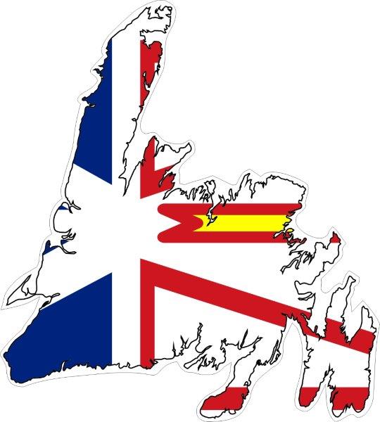 Newfoundland NL Map Flag Decal