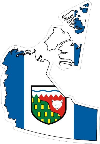 Northwest Territories NT Map Flag Decal