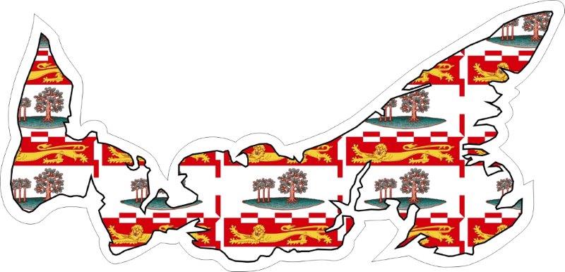Prince Edward Island PEI Map Flag Decal