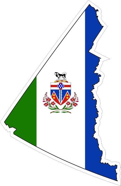 Yukon Territories YT Map Flag Decal