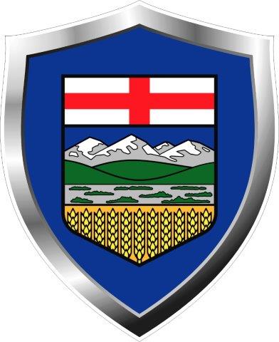 Alberta AB Flag Shield Decal