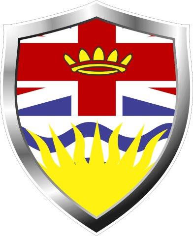 British Columbia BC Flag Shield Decal