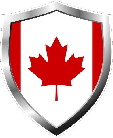 Canada Flag Shield Decal
