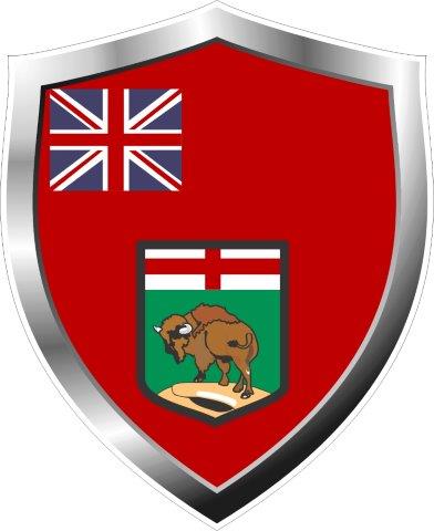 Manitoba MB Flag Shield Decal