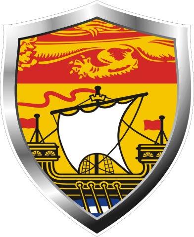 New Brunswick NB Flag Shield Decal