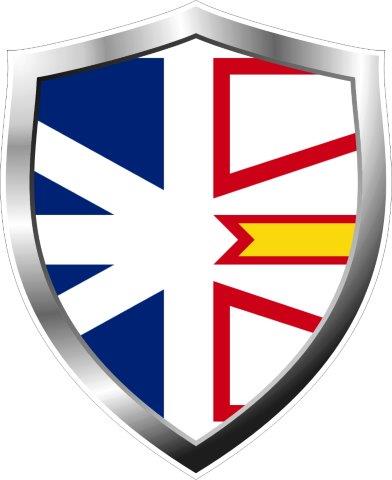 Newfoundland & Labrador NL Flag Shield Decal