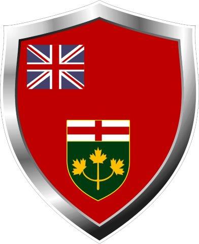 Ontario ON Flag Shield Decal