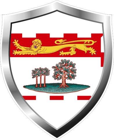Prince Edward Island (PEI) Flag Shield Decal