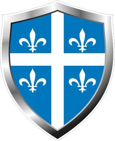 Quebec QC Flag Shield Decal