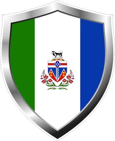 Yukon Territories YT Flag Shield Decal
