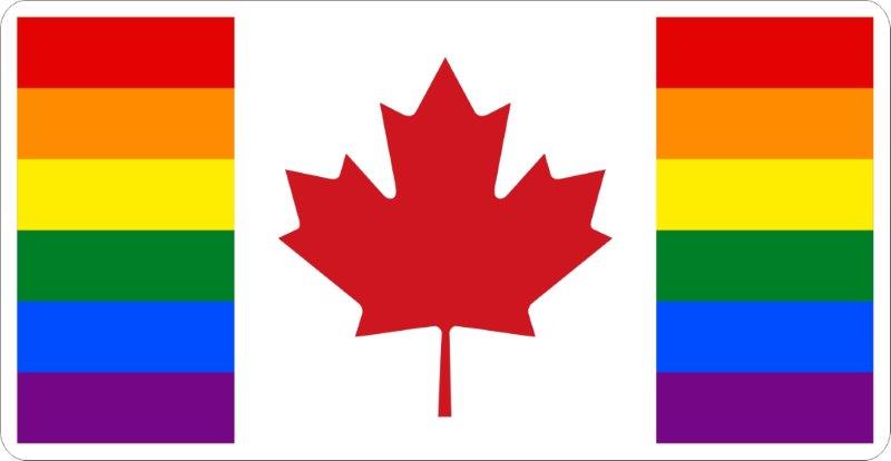 Rainbow Canada Flag Decal