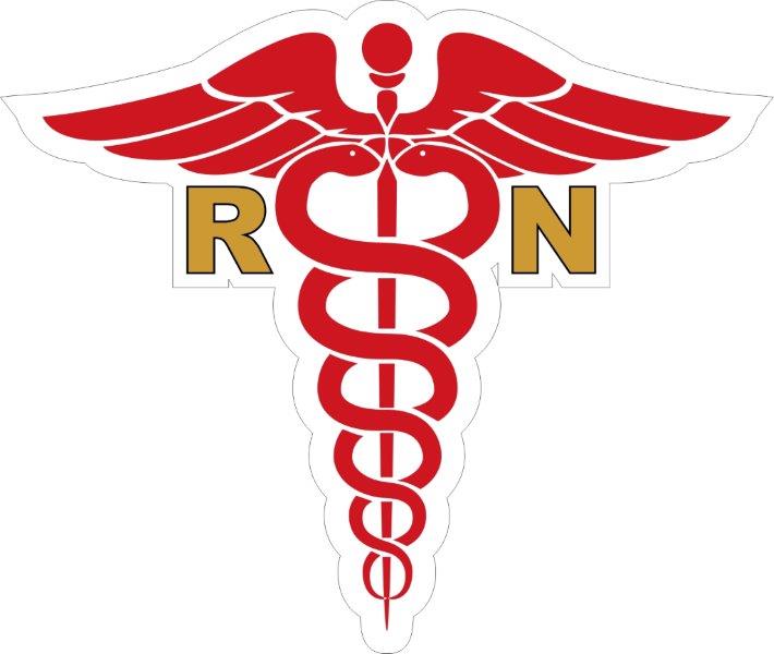 Registered Nurse (RN) Caduceus Decal