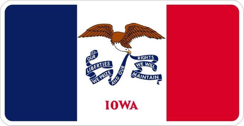 Iowa Flag Decal