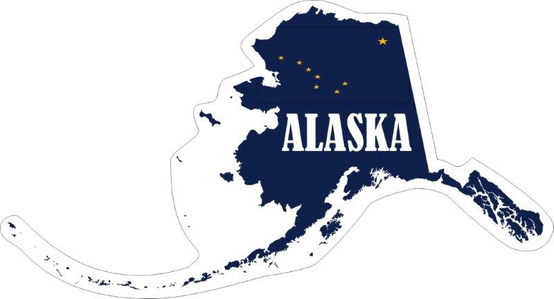 Alaska Map Flag Decal