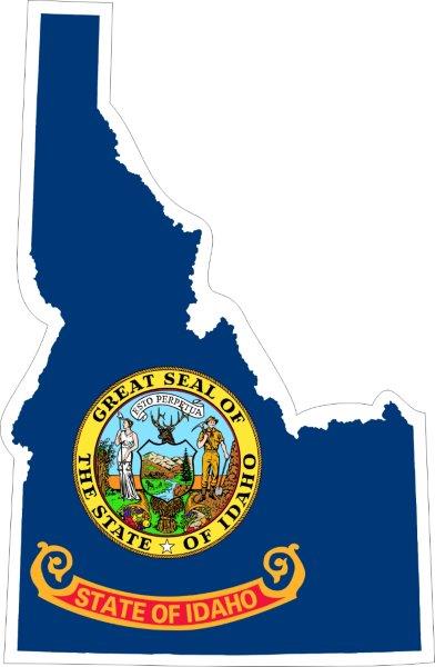 Idaho Map Flag Decal