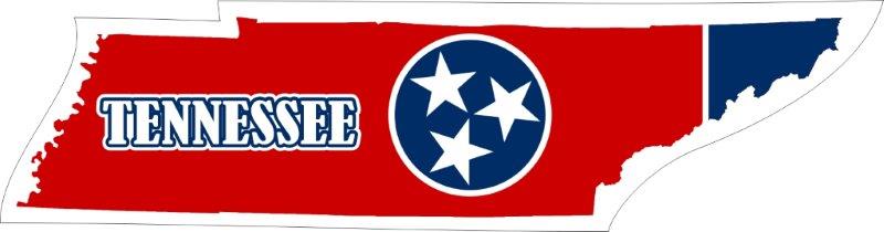 Tennessee Map Flag Decal
