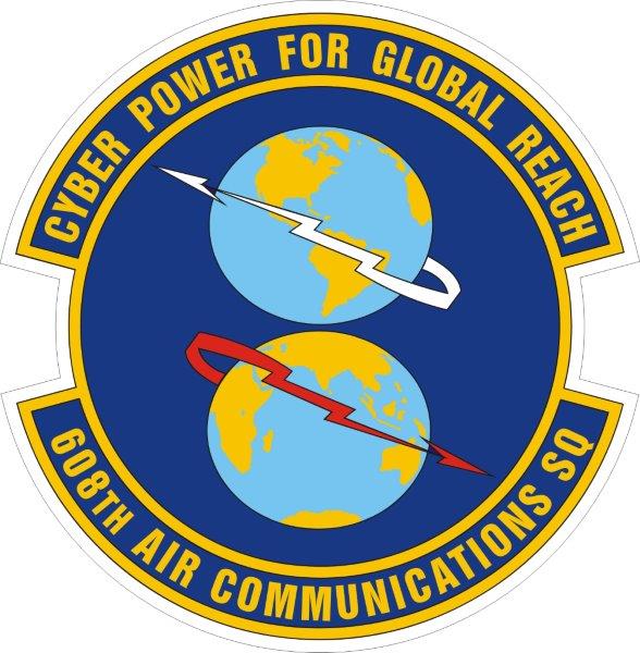 608th Air Communications Squad Emblem Decal