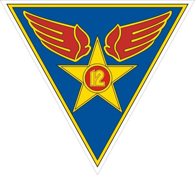 12th Air Force Plaque Decal