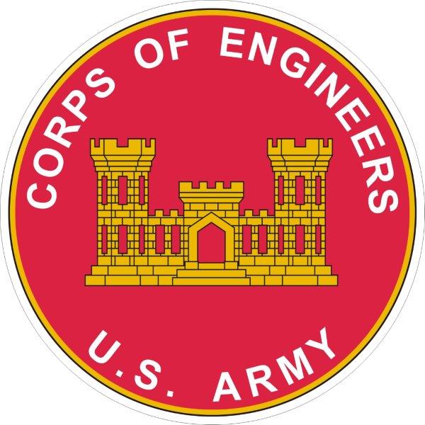 US Army Engineers Corps Plaque Decal