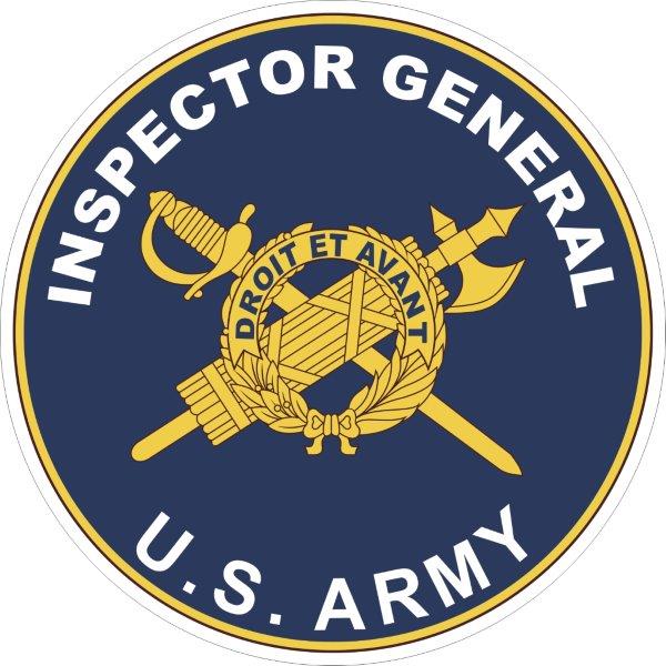 US Army Inspector General Plaque Decal