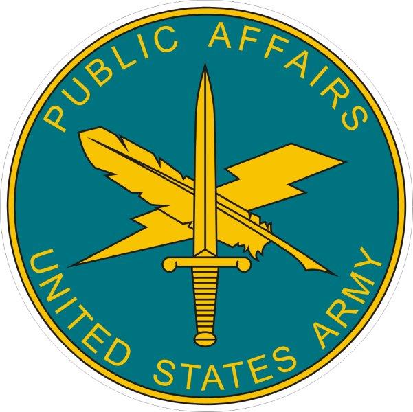 US Army Public Affairs Branch Plaque Decal