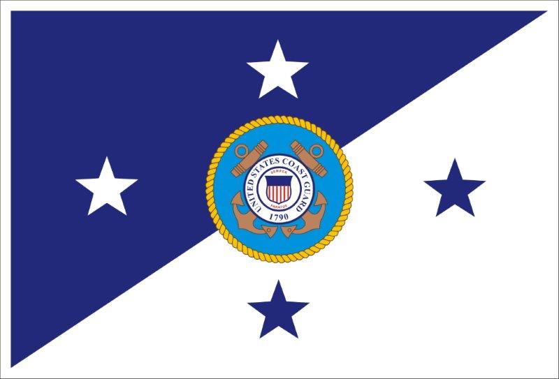 US Coast Guard Commandant Flag Decal