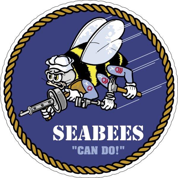 USN Seabees Decal