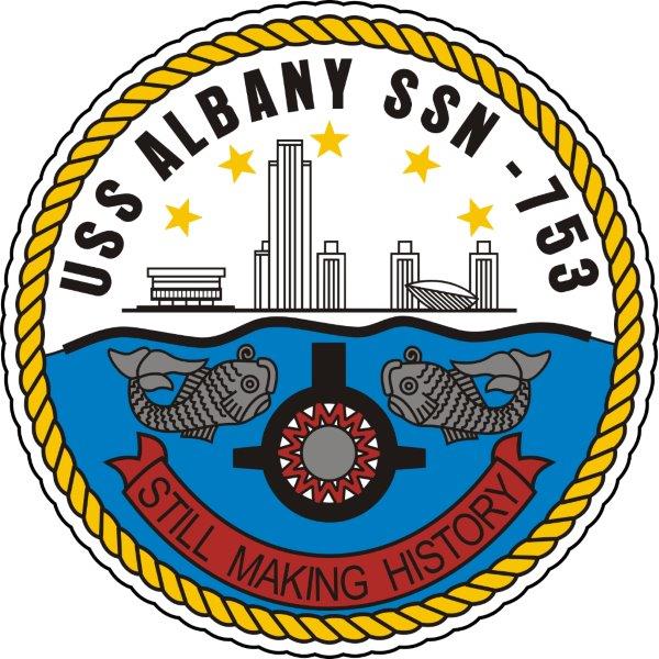 USS Albany SSN-753 Emblem Decal