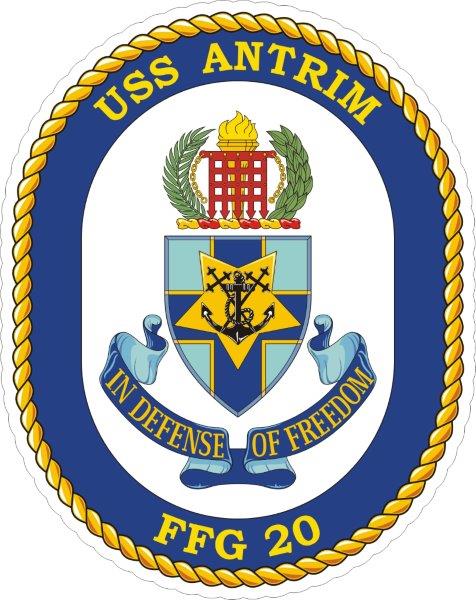 USS Antrim FFG-20 Emblem Decal