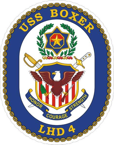 USS Boxer LHD-4 Emblem Decal