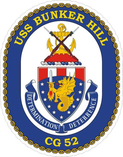 USS Bunker Hill CG-52 Emblem Decal