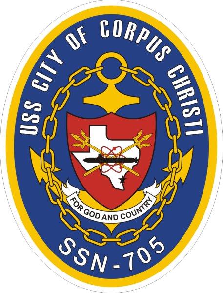 USS City Of Corpus Christy SSN-705 Emblem Decal