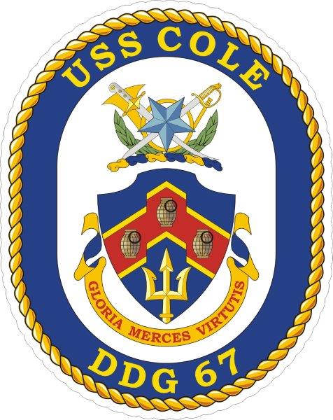 USS Cole DDG-67 Emblem Decal