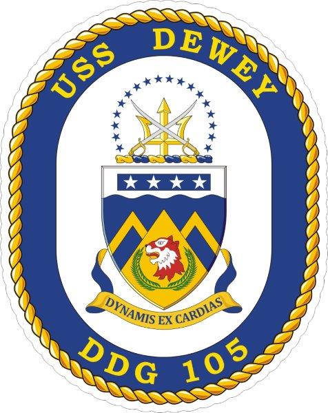 USS Dewey DDG-105 Emblem Decal