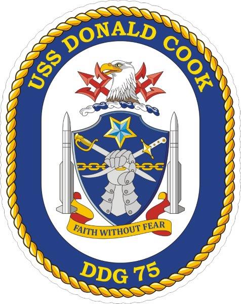USS Donald Cook DDG-75 Emblem Decal